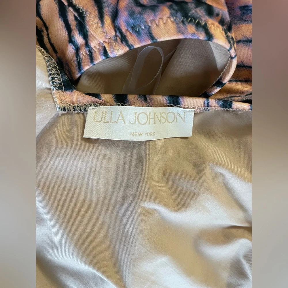 Ulla Johnson Keiran Maillot one-piece swimsuit tie dye tiger print, cutout Large - Picture 6 of 7